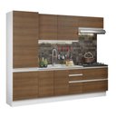Ver imagem 3 de Armário de Cozinha Completa 100% MDF 260cm Branco/Rustic Acordes Madesa 01