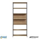 Ver imagem 4 de Estante 7 Prateleiras 211,5cm Concept Home Office Nogal/Branco ou Nogal/Preto - Artesano