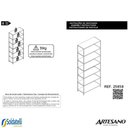 Ver imagem 6 de Estante 7 Prateleiras 211,5cm Concept Home Office Nogal/Branco ou Nogal/Preto - Artesano
