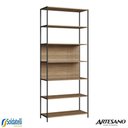 Ver imagem 5 de Estante 7 Prateleiras 211,5cm Concept Home Office Nogal/Branco ou Nogal/Preto - Artesano