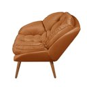 Ver imagem 2 de Poltrona Decorativa Califórnia em Tecido Suede Pés Madeira - Terracota