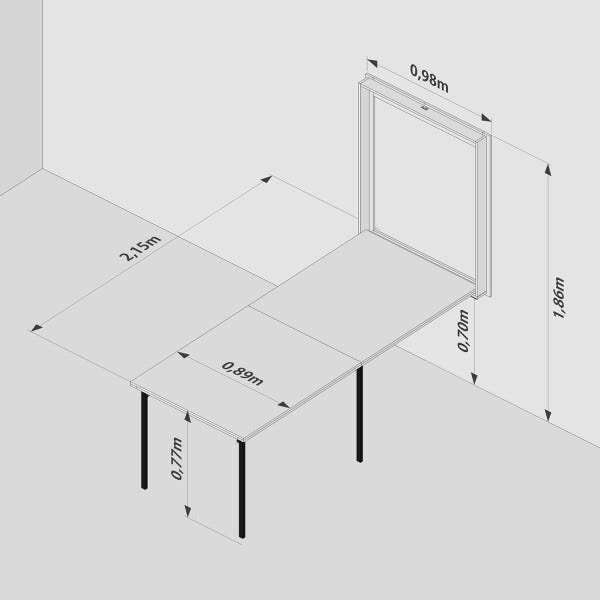 Mesa Dobrável de Parede 9 Lugares 2.15Mt - Noronha - 5