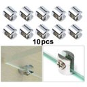 Ver imagem 1 de Kit C/10 Suportes Prateleira de Vidro Fenda Compacta 6mm Aço