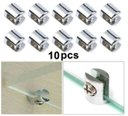 Ver imagem 1 de Kit C/10 Suportes Prateleira de Vidro Fenda Compacta 6mm Aço