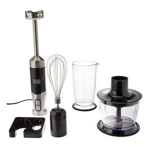 Mixer Portátil Black+decker Mk600 Mini Processador Vertical 3 em 1 com Design em Inox 127v