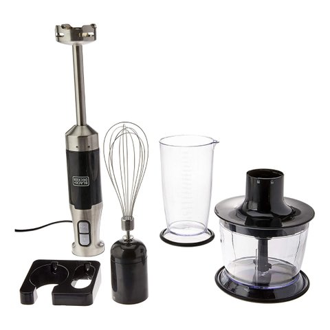 Mixer Portátil Black+decker Mk600 Mini Processador Vertical 3 em 1 com Design em Inox 127v