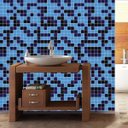 Ver imagem 5 de Papel De Parede Pastilhas Azul E Preto Autocolante Cozinha