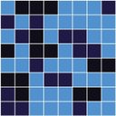 Ver imagem 1 de Papel De Parede Pastilhas Azul E Preto Autocolante Cozinha