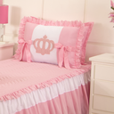 Ver imagem 1 de Colcha Solteiro Realeza Rosa 3 Peças Deccoralle