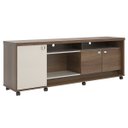 Ver imagem 1 de Rack Bancada para Tv de até 70" 3 Portas Dalva Imbuia/off White