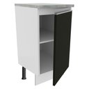 Ver imagem 5 de Balcão Armário de Cozinha 40 cm 1 Porta Branco/Preto Glamy Madesa