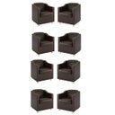 Ver imagem 1 de Kit 8 Poltronas para Recepção Consultorio Médico Balaqui Cor:marrom