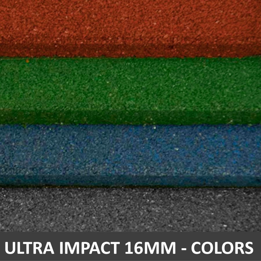 Piso De Borracha Fitness 0,50 x 0,50m 16mm Colors Ultra Impact - Azul - 1
