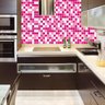Papel De Parede Pastilha Rosa Autocolante Banheiro E Cozinha - 4