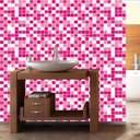 Ver imagem 2 de Papel De Parede Pastilha Rosa Autocolante Banheiro E Cozinha