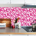 Ver imagem 6 de Papel De Parede Pastilha Rosa Autocolante Banheiro E Cozinha