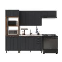 Ver imagem 2 de Armário de Cozinha Modulada Compacta Fidelitá Nara 100% MDF 4 Peças 270cm 12 Portas 2 Gavetas sem