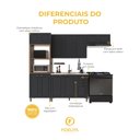 Ver imagem 5 de Armário de Cozinha Modulada Compacta Fidelitá Nara 100% MDF 4 Peças 270cm 12 Portas 2 Gavetas sem