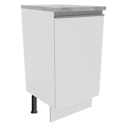 Balcão Armário de Cozinha 40 cm 1 Porta Branco Glamy Madesa