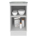 Ver imagem 4 de Balcão Armário de Cozinha 40 cm 1 Porta Branco Glamy Madesa