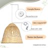 2 Pendente de Bambu Artesanal Fibra Natural E27 Sala Nat18 - 8