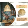 2 Pendente de Bambu Artesanal Fibra Natural E27 Sala Nat18 - 10