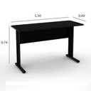 Ver imagem 2 de Mesa de Escritório Slim 1,50x0,60 com 2 Gavetas Preto