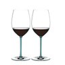 Kit 2 Taças Vinho Riedel Fatto a Mano Merlot Haste Colorida Cor:verde - 1