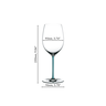 Kit 2 Taças Vinho Riedel Fatto a Mano Merlot Haste Colorida Cor:verde - 3