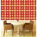 Ver imagem 4 de Papel de Parede Xadrez Vermelho Amarelo Adesivo Sala Quarto