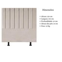 Ver imagem 2 de Cabeceira Estofada de Cama Casal King 195 Cm Mavie Corino Cor:bege