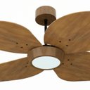 Ver imagem 2 de Ventilador de Teto com Controle Remoto Natuvent Flower Led 4 Pás Madeira Imbuia