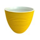 Ver imagem 3 de Cachepô Stripes Amarelo em Cerâmica 22cm Decorativo