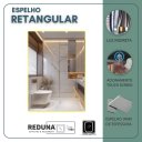 Ver imagem 4 de Kit Espelho em Vidro Retangular 50x40cm Iluminado Decorativo Luz Indireta C/ Prateleira