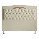 Ver imagem 3 de Kit Cabeceira de Cama Box e Calçadeira Baú Madri Casal 140 Cm Suede Porcelana Eli Móveis e Decora