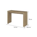 Ver imagem 4 de Guarda Roupa Casal 6 Portas com Escrivaninha e Painel de TV 55 Polegadas Vega Noce Carraro