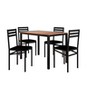 Jogo de Mesa Cozinha Itiba 110cm com 4 Cadeiras Venetti Barona/Preto - New Haus - 1