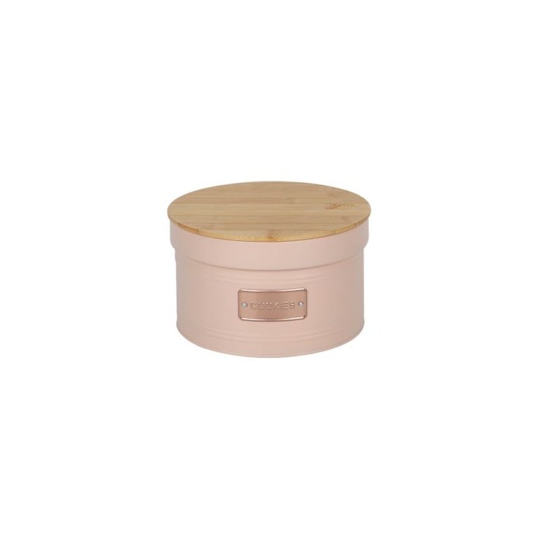 Lata de Metal com Tampa Bambu Cookies Rosé Matte - Yoi