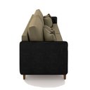 Ver imagem 6 de Sofá Montecarlo 2 Lugares 192cm Veludo/pu Castor/preto