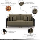 Ver imagem 3 de Sofá Montecarlo 2 Lugares 192cm Veludo/pu Castor/preto