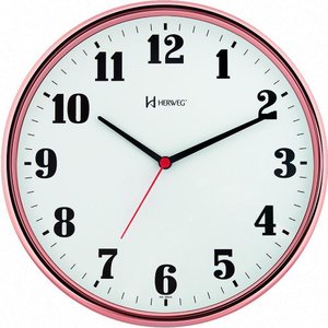 6125 Relógio de Parede 26cm Tic-tac Cromado Herweg Rosé