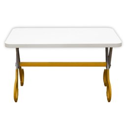 Conjunto Mesa e 2 Cadeiras Infantil Formato Lápis Tesoura:amarelo - 5