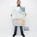Ver imagem 2 de Quadro Decorativo em Canvas Abstrato Mármore Gold Blue TaColado Borda Infinita 90 x 60cm