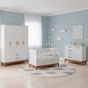 Ver imagem 2 de Jogo de Quarto para Bebe Completo 4 Portas Flip Branco