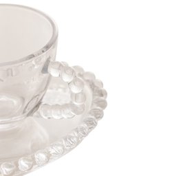Kit 4 Xícaras de Café 85Ml com Pires Coração Pearl - Wolff - 2