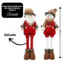 Ver imagem 4 de Jogo Boneco de Neve e Papai Noel Retrátil Pelúcia Xadrez Estica e Encolhe 35 a 45cm - Magizi