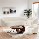 Ver imagem 2 de Kit Sofá 3 Lugares 180cm e 2 Poltronas Orgânica Luxo Recepção Amore Bouclé - Doce Sonho Móveis