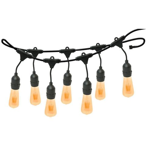Varal de Luzes Bocal Foxlux E-27 Bivolt sem Lâmpadas 30m