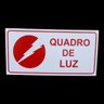Placa de Sinalização Quadro de Luz 10x20 Cm Letra Vermelha - 2