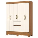 Ver imagem 2 de Guarda Roupa Solteiro 06 Portas 02 Gavetas Alexandre BS04 com Armário Multiuso 2 Portas 3 Prateleira